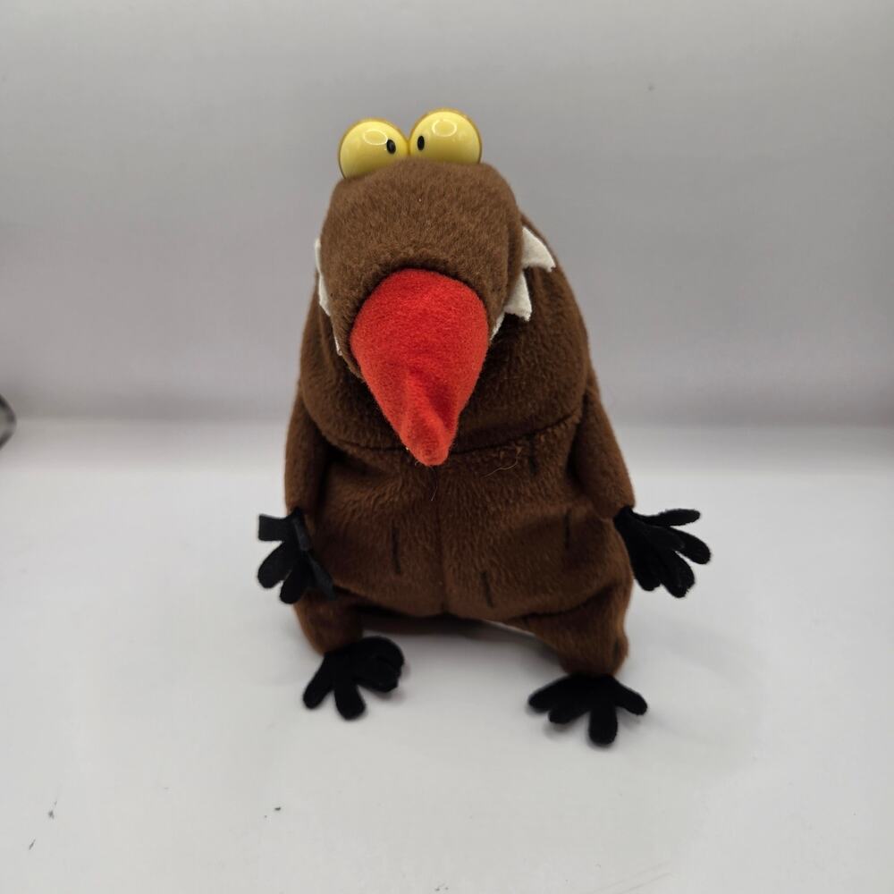 Vintage Nickelodeon Angry Beavers DAGGETT 6" Plush Beanbag Toy Star Bean 1999